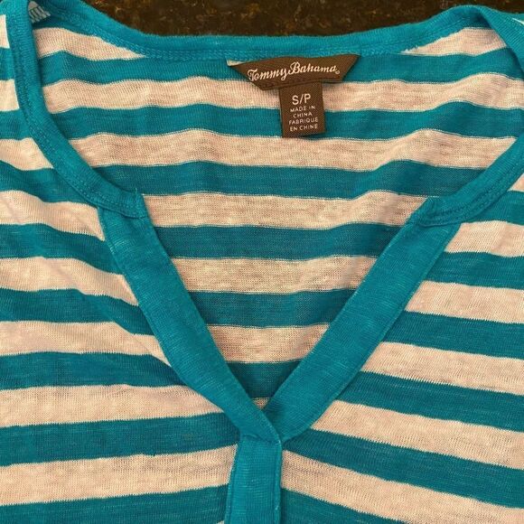 *Tommy Bahama* LS Linen Tee Sz Small EUC - Picture 2 of 8